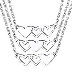 Supcare Mädchen Schmuck Freundschafts-Halsketten Set Best Friends Forever Herz-Anhänger BFF Ketten für 3 Paar Freundschaftskette Pärchen Kette Friendship Necklace Women Damenschmuck für Valentinstag von Supcare