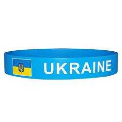 Ukraine Silikon Armband Handgelenk Band Gummi Handgelenk Strap Lüfter Souvenirs Party Dekoration Ukrainische Flagge Armband Für Frauen Männer Gummi Handgelenk Strap Fan Souvenirs von Supefriendly