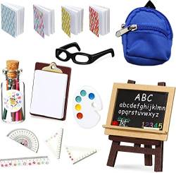 Super Idee Miniatur Deko Einschulung Dekoration Geldgeschenk Gutschein Geburtstag Geschenkidee Kinder Mädchen Jungen Schulbeginn Schulstart Erstklässler Schulkind Erste Schulanfang Bastelset (Blau) von Super Idee