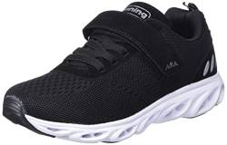 Super Lee Unisex Laufschuhe Sportschuhe mit Klettverschluss Outdoor Fitness Schuhe Hallenschuhe Leichte und Atmungsaktive für Herren Damen, Schwarz, 46 EU von Super Lee