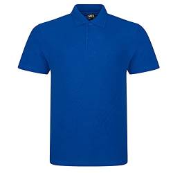 Klassisches Poloshirt für Herren, kurzärmelig, einfarbig, für Arbeit, Sport, robust, für Gartenarbeit und Bauarbeiten, königsblau, 6XL von Super Lemon