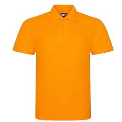 Klassisches Poloshirt für Herren, kurzärmelig, einfarbig, für Arbeit, Sport, robust, für Gartenarbeit und Bauarbeiten, tolles Weihnachts- oder Geburtstagsgeschenk für jeden Bauarbeiter, Orange, 6XL von Super Lemon