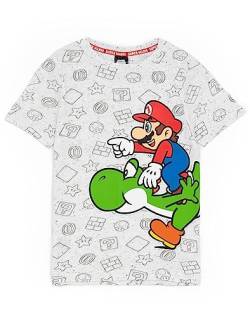 Nintendo Super Mario und Yoshi Boy's Kinder Grau Charakter T-Shirt Top 11-12 Jahre von Super Mario