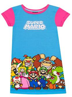 SUPER MARIO BROS Mädchen Spielen Nachthemden Luigi Yoshi und Prinzessin Peach Rosa und Blau 122 von Super Mario