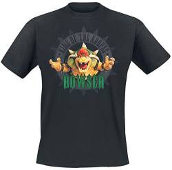 Super Mario Bowser - King of The Koopas Männer T-Shirt schwarz XXL 100% Baumwolle Fan-Merch, Gaming von Super Mario