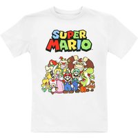 Super Mario - Gaming T-Shirt für Kinder - Kids - Charaktere - für Mädchen & Jungen - weiß von Super Mario
