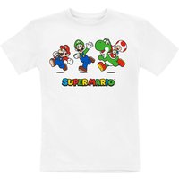 Super Mario - Gaming T-Shirt für Kinder - Kids - Running - für Mädchen & Jungen - weiß von Super Mario