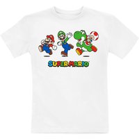 Super Mario - Gaming T-Shirt für Kleinkinder - Kids - Running - für Mädchen & Jungen - weiß von Super Mario