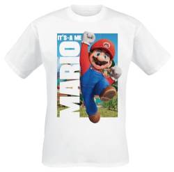 Super Mario It's A Me Männer T-Shirt weiß XXL 100% Baumwolle Fan-Merch, Gaming von Super Mario