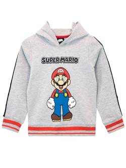 Super Mario Jungen Kapuzenpullover Grau 116 von Super Mario