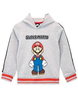 Super Mario Jungen Kapuzenpullover Grau 122 von Super Mario