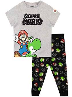 Super Mario Jungen Schlafanzug Grau 140 von Super Mario