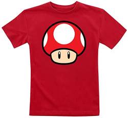 Super Mario Pilz Unisex T-Shirt rot 122/128 von Heroes Inc.