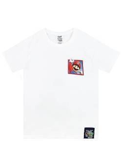 Super Mario T-Shirt | Kleidung Jungen | Kinder-T-Shirt | Offizielles Merchandise Weiß 104 von Super Mario