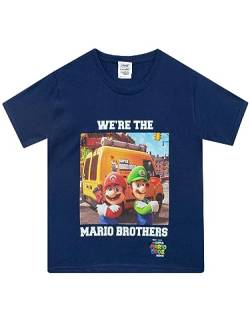Super Mario T-Shirt für Jungen | Mario und Luigi Tshirt | Kinder Gamer Tshirt | Blau | 104 von Super Mario