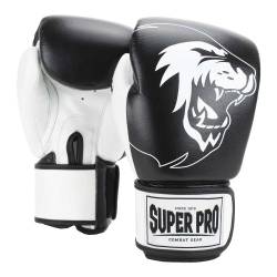 Super Pro Boxhandschuhe "Undisputed", Größe S, Schwarz-Weiß von Super Pro