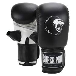 Super Pro Boxhandschuhe "Victor", S, Schwarz-Weiß von Super Pro