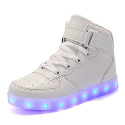 Unisex Erwachsene High-Top LED Schuhe mit Lichter USB Aufladen Leuchtend Sportschuhe 7 Farben Blinken Paare Schuhe Outdoor Freizeit Licht Sneaker für Damen Herren von Super kids