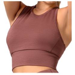 super.natural - Women's Liquid Flow Top - Sport-BH Gr 34 - XS;36 - S;38 - M;40 - L;42 - XL braun;grau;grün;rot;schwarz von Super.Natural