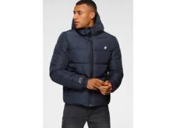 Steppjacke SUPERDRY "HOODED SPORTS PUFFR JACKET" Gr. XXL (52), blau (eclipse navy) Herren Jacken Steppjacken von Superdry