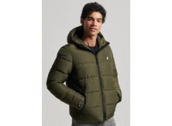 Steppjacke SUPERDRY "HOODED SPORTS PUFFR JACKET" Gr. XXL (52), grün (dark moos) Herren Jacken Steppjacken von Superdry