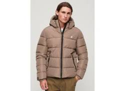 Steppjacke SUPERDRY "HOODED SPORTS PUFFR JACKET" Gr. XXXL, braun (fossil brown) Herren Jacken Steppjacken von Superdry