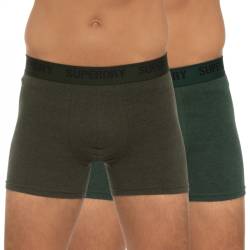 Superdry 2-er Set Boxer Briefs Khaki von Superdry