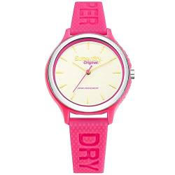 Superdry Damen Analog Quarz Uhr mit Silikon Armband SYL151P von Superdry