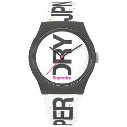 Superdry Damen Analog Quarz Uhr mit Silikon Armband SYL189WB von Superdry