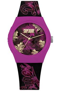 Superdry Damen Analog Quarz Uhr mit Silikon Armband SYL247BP von Superdry