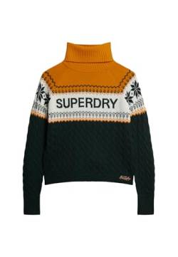 Superdry Damen Aspen Ski Strickpullover Herbstliches Flammenrot 36 von Superdry