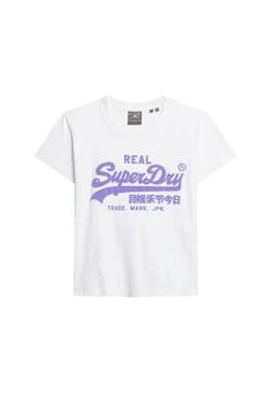 Superdry Damen Bedrucktes T-Shirt Hemd, Optic, 44 von Superdry