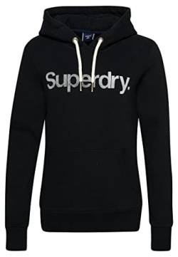 Superdry Damen CL Hood Kapuzenpullover, schwarz, 34 von Superdry