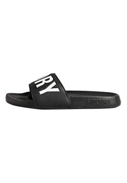 Superdry Damen Code CORE Pool Slide Schiebe-Sandalen, Black/Optic, Large von Superdry