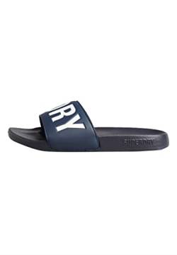 Superdry Damen Code CORE Pool Slide Schiebe-Sandalen, Deep Navy/Optic, Large von Superdry