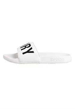 Superdry Damen Code CORE Pool Slide Schiebe-Sandalen, Optic/Black, Large von Superdry