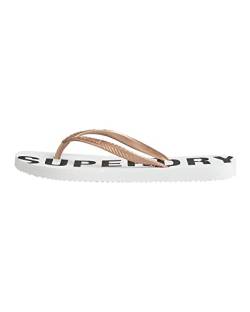 Superdry Damen Code Essential FLIP Flop Flipflop, Optic/Metallic Rose, Medium von Superdry