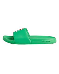 Superdry Damen Code Essential Pool Slide Schiebe-Sandalen, Bright Green, Small EU von Superdry