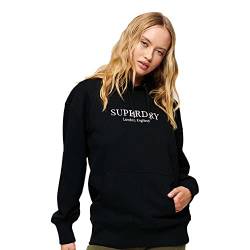 Superdry Damen Code Heraldry OS Hood Kapuzenpullover, schwarz, M/L von Superdry