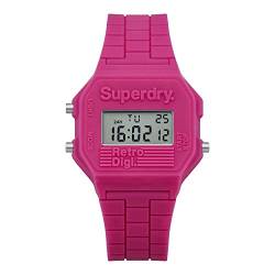 Superdry Damen Digital Quarz Uhr mit Silikon Armband SYLSYL201P von Superdry