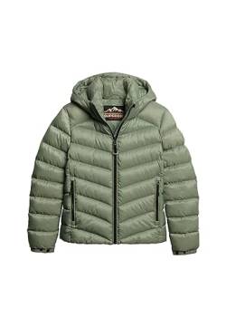 Superdry Damen Fuji Steppjacke mit Kapuze Helles Jadegrün 36 von Superdry