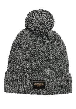 Superdry Damen Kabelknit Beanie Hat Baseballkappe, Schwarz (Black Fleck), One Size von Superdry