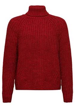 Superdry Damen Lässiger Strickpullover mit Rollkragen und Ziernaht Rot Meliert 38 von Superdry