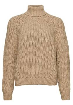 Superdry Damen Lässiger Strickpullover mit Rollkragen und Ziernaht Zartbeige Meliert 40 von Superdry