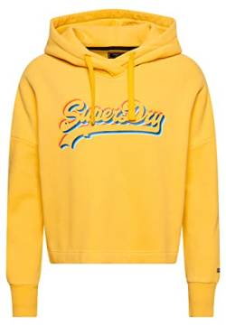 Superdry Damen Rainbow Hoodie mit grafischem Logo Pigment Gelb 42 von Superdry