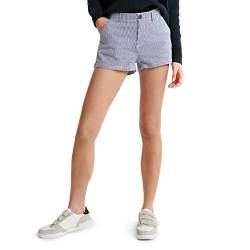 Superdry Damen Schlag Shorts Chino Hot Short, Blau (Navy Stripe JKC), 42 (Herstellergröße: L) von Superdry