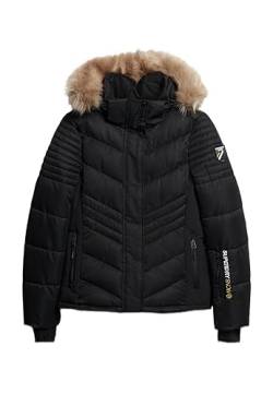 Superdry Damen Ski Luxe Puffer Jacket Jacke, schwarz, 36 von Superdry