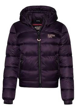 Superdry Damen Sports Bomberjacke mit Steppung Nachtschatten Lila 40 von Superdry