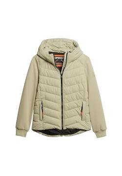 Superdry Damen Storm Hybrid Steppjacke mit Kapuze Pelikan Beige 40 von Superdry