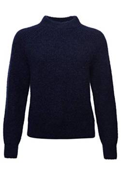 Superdry Damen Strickpullover aus Alpaka-Mischgewebe mit Rundhalsausschnitt Mitternachtsblau Meliert 38 von Superdry